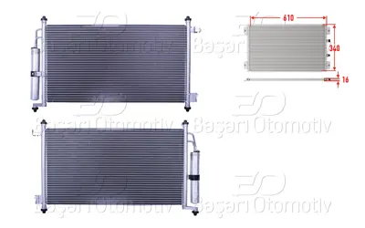 WISCO 92100-AX800 Klima Radyatoru 610x340x16 92100-AX800
