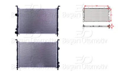 WISCO 46815887 Su Radyatoru Brazing Mt 520x379x26 46815887 D7F026TT 58195 1043045 FT2336 160170024 46833511 17002336 46819261 80089N