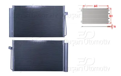 WISCO 8381362 Klima Radyatoru 645x381x16 M7050230 8381362 73862 BWA5273D 169638 64508381362 AC345000P 70816282 BWA5273 DCN05017