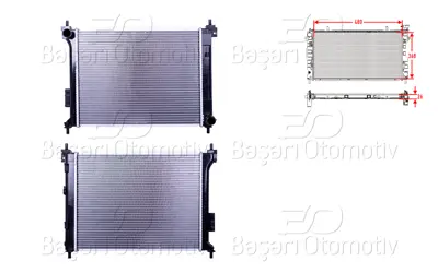 WISCO 25310-4P200 Su Radyatoru Brazing Mt 480x368x26 25310-4P200