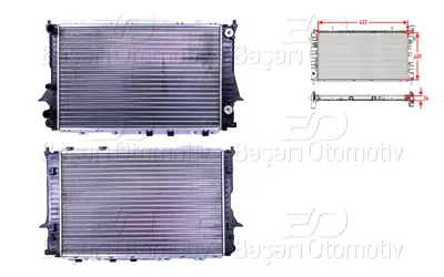 AUTOLUX 4A0121251C Su Radyatoru Mekanik At 632x409 Mm 4A0121251C 60477 103976 85641 7020026 12206 3002078 8MK376715081 CR413000S 30170003