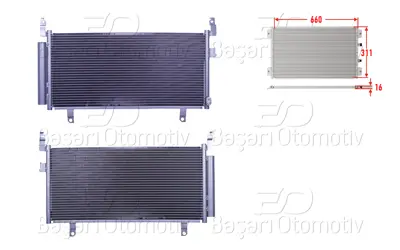 WISCO 73210-SG000 Klima Radyatoru 660x311x16   73210-SG000