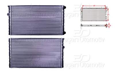 AUTOLUX 1H0121253BA Su Radyatoru Mekanik Mt 628x377 Mm 1H0121253BA 16244 3012102531H0BA RA0300450 350213809003 BM809 8138129 KVWA2105 1010001115 PLE100214