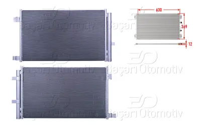 WISCO 92100-4575R Klima Radyatoru 630x369x12 92100-4575R