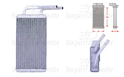 WISCO 95VW18476AB Kalorifer Radyatoru Brazing 245x152 Mm 95VW18476AB 1092721 669546 71740 95VW18476AC 54234 212M08 1113755 AH144000P 8FH351313101