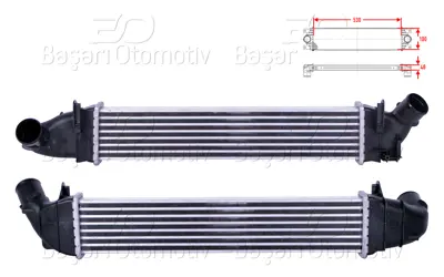WISCO 6001548727 Turbo Radyatoru (Intercooler) 530x100x40   6001548727 7093104 RT4496 823M76A 43004496 KRTA4496 RTA4496 96602 818544 4881346