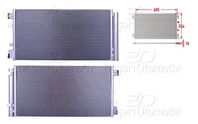 WISCO 92100-0294R Klima Radyatoru 685x354x16 92100-0294R