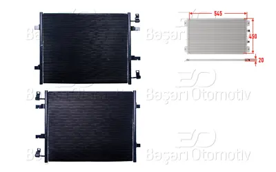 WISCO 4417650 Klima Radyatoru 545x450x20 4417650 60435400 8200465490 93854159 35914 8093074 RT5400 260436 RTA5400 CF20144