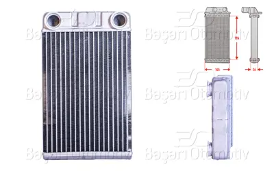 WISCO 1618446 Kalorifer Radyatoru Brazing Mt-At 196x145x26 Mm 1618446 95018021 37006656 OL6656 76515 54389 159024N 550843H8 LRH0595 107588