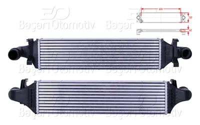 WISCO 2465000900 Turbo Radyatoru (Intercooler) 626x157x62 2465000900 DAM016TT 818624 376924051 A2465000900 352020 30004659X CI480000P 144615DC0A MSA4659
