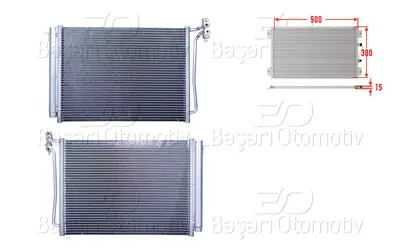 WISCO 6914216 Klima Radyatoru 500x380x15 6914216 6005281X DCN05009 BC383 64536914216 QCN204D 2065716 8FC351300631 817575 8381543