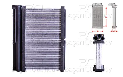 WISCO 1393212 Kalorifer Radyatoru Brazing Mt-At 144x248x42 Mm KBW166 1393212 1469197 64111469197 BR314 54235 6006166 59160N 8FH351311791 BW6166