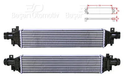 WISCO 1302263 Turbo Radyatoru (Intercooler) 570x124x62 1302263 95026333 7073026 30925 OLA4650 96375 OL4650 818629 107102 8ML376701371
