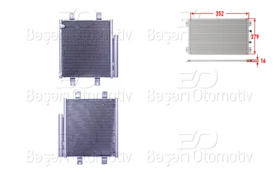 WISCO 88450-B1020 Klima Radyatoru 352x379x16 88450-B1020