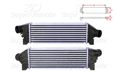 WISCO 2C119L440BB Turbo Radyatoru (Intercooler) 400x127x72 BSG30535002 2C119L440BB V25600013 314100 812M18 4432117 8ML376765041 8ML376746651 L970037 L970039