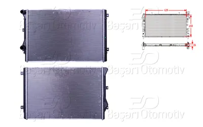 WISCO 1K0121251L Su Radyatoru Brazing Mt 428x650x26 Mm 1K0121251L 5K0121251J 5K0121251AA 65279 40025N 1K0121253L 53816A CR1538000S VW2207 53816