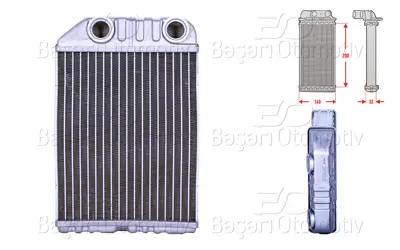 WISCO 1618164 Kalorifer Radyatoru Brazing 200x169 Mm 1618164 54287 9118439 105663 37006315 159001N OL6315 1492334 149233410 DZ5023