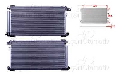 WISCO 88460-F4040 Klima Radyatoru 720x388x12 88460-F4040