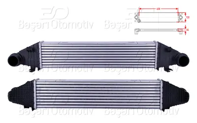 WISCO 2045000300 Turbo Radyatoru (Intercooler) 630x120x64 2045000300 351319203360 72323 MS4525 A2045000300 16009771 370141 8ML376777114 105634 127013N
