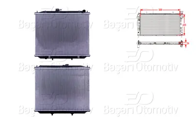 WISCO 21450-7F001 Su Radyatoru Brazing At 500x655x26 Mm 21450-7F001