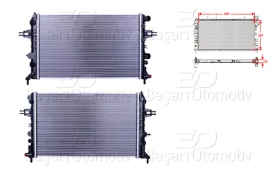 WISCO 1300258 Su Radyatoru Brazing Mt 600x369x26 1300258 OL2444 150052N OLA2444 93177122 1300409 37002444 121144 8MK376718331 1073126