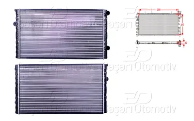 AUTOLUX 1H0121253BC Su Radyatoru Mekanik Mt-At 358x377 Mm   1H0121253BC 2719525 7370051R 231127 41300N QER1666 VNA2104 2110211 60582104 1H0121253BL