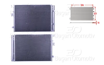 WISCO 97606-4P700 Klima Radyatoru 536x377x16 97606-4P700