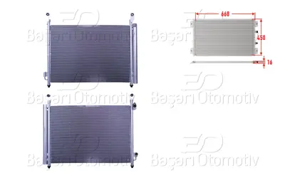 WISCO 92100-5115R Klima Radyatoru 668x450x16 92100-5115R
