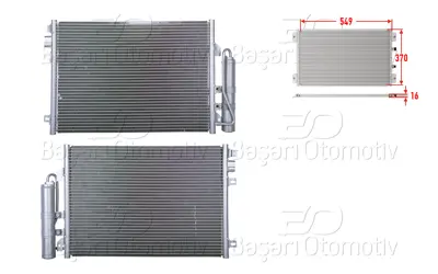 WISCO 8200090213 Klima Radyatoru 549x370x16   8200090213 43292 8093059 8200241088 723M40 94726 1301305376 6001550660 350203658000 QCN467