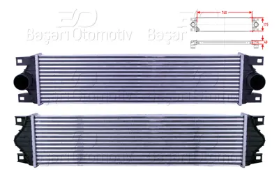 WISCO 7701057121 Turbo Radyatoru (Intercooler) 740x175x40 7701057121 187014N RTA4359 93179776 8ML376700634 2147000QAA 817637 8ML376899011 RT4359 96767