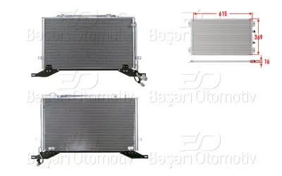 WISCO 2108300470 Klima Radyatoru 615x369x16 260424 2108300470 AC248000S 8FC351038501 8FC351038504 MSA5268 30005268 DCN17020 BSG60525027 717M45