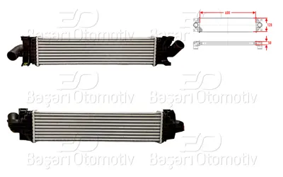 WISCO 3M5H9L440AC Turbo Radyatoru (Intercooler) 600x128x50 QIC132 96560 3M5H9L440AC 6G619L440AD 8146507 30671324 1352448 1429405 DAG002TT 818246