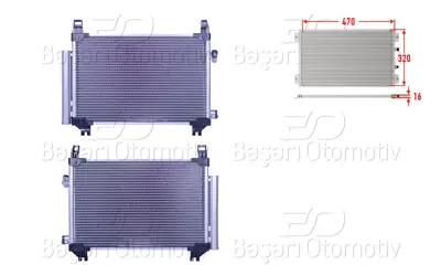 WISCO 88460-0D060 Klima Radyatoru 470x320x16 88460-0D060