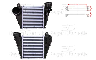 AUTOLUX 1J0145803M Turbo Radyatoru (Intercooler) 185x205x85   1J0145803M 1J0145803E AIA4200 AI4200 376760594 96487 1J0145803L 30838 817653 8ML376760591