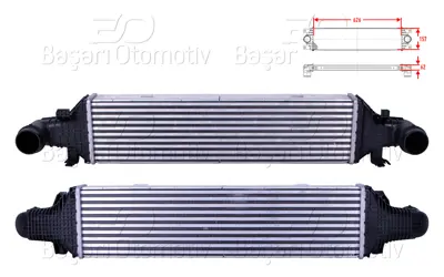 WISCO 2045000200 Turbo Radyatoru (Intercooler) 626x157x62 2045000200 376777101 8ML376777101 A2045000200 96534 30004593 105633 30504 351319203350 817M24A