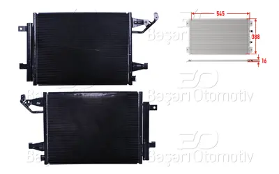 WISCO MR568975 Klima Radyatoru 545x388x16 MR568975 940067 32005177 330160016 8062099 DCN16001 MT5177D MTA5177D 60325177 350073
