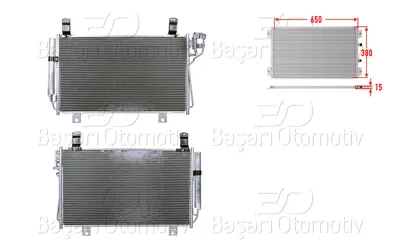 WISCO KF03-61-480A Klima Radyatoru 650x380x15 KF03-61-480A