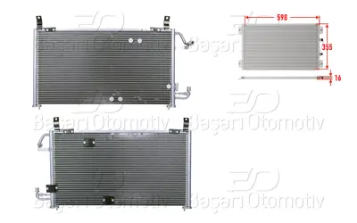 WISCO 96164823 Klima Radyatoru 598x355x16 96164823 101627 8FC351318031 81005006 KDDW006 94424 35197 DW5006 TSP0225413 8313003