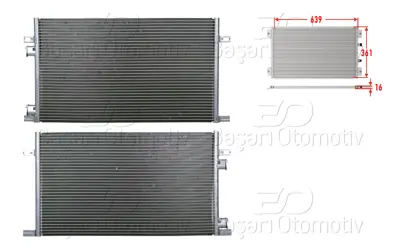 WISCO 7701045346 Klima Radyatoru 639x361x16 7701045346 8671017594 PRS1088 94386 8FC351300011 RTA5253 925352 8093020 RT5253 7401044