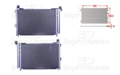 WISCO 3M3519710CA Klima Radyatoru 540x350,5x16 3M3519710CA UM6561480A 1356049 UH7161480F 3M3519710CB 1478105 342885 8253024 350362 940143