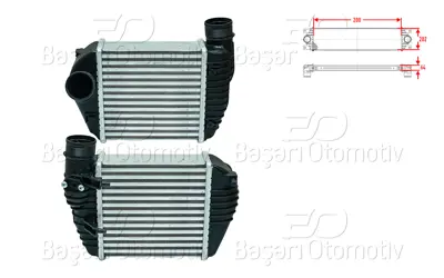 WISCO 4F0145805AD Turbo Radyatoru (Intercooler) 200x202x64 4F0145805AD 4F0145805S 551005A5 AIA4350 4F0145805J 96544 30015 8ML376899071 801M39A 60034350