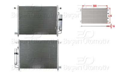 WISCO 96539632 Klima Radyatoru 580x410x16 351303051 43110 96539634 96539632 103649 J03302 P96539634 350203432000 756M08 905530