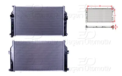 WISCO 16400-26421 Su Radyatoru Brazing Mt 670x411x16 Mm 16400-26421