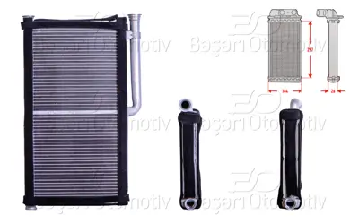 WISCO 4F0819031B Kalorifer Radyatoru Brazing Mt-At 144x297x26 Mm 4F0819031B AIA6397 70233 54206 AI6397 4F1820031 AIA6296 4F0820031 NOFRIGAIR AI6296