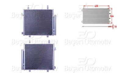 WISCO 9531068K00 Klima Radyatoru 430x364x16 95310M68K00 9531068K00 95310M68K10000 276504A00D 276504A00H 95310M68K10 8142016 CF20233 52005115 940193