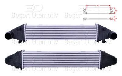 WISCO 2045000100 Turbo Radyatoru (Intercooler) 625x128x64   2045000100 A2045000100 127016N 105632 8ML376777091 MS4556 MSA4556 96535 MST334 30004556