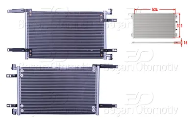 WISCO 46736891 Klima Radyatoru 534x311x16 46736891 35493 46803037 FT5248 F453449 46811208 DCN09041 8042050 53449 818067