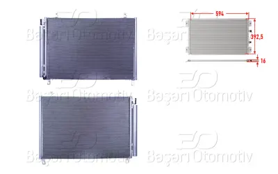 WISCO 95310-52R00 Klima Radyatoru 594x392,5x16 95310-52R00