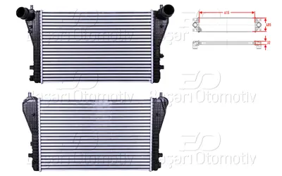 WISCO 1K0145803AF Turbo Radyatoru (Intercooler) 615x405x32 1K0145803AF 5C0145803B 1K0145803CA 530180006 1K0145803BM 5C0145803A 115792 V10600032 8ML376746721 CI207000P