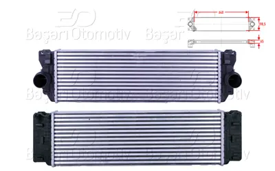WISCO 9065010201 Turbo Radyatoru (Intercooler) 640x198,5x65   9065010201 ME919N001A 96526 105939 ME919N001B 8ML376777391 7063034 2E0145804A MSA4582 30505